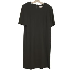 Silhouettes | Women's Classic Black Vintage Sheath Dress (Size 14)